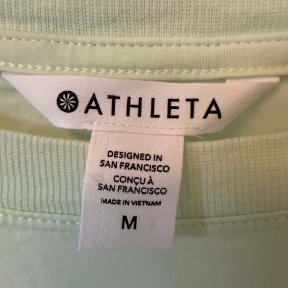 ATHLETA Skyway Flutter Sleeve Tee Light Green Size Medium - Picture 3 of 5